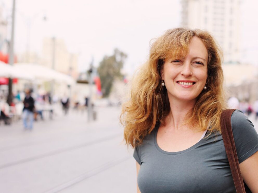 women smiling